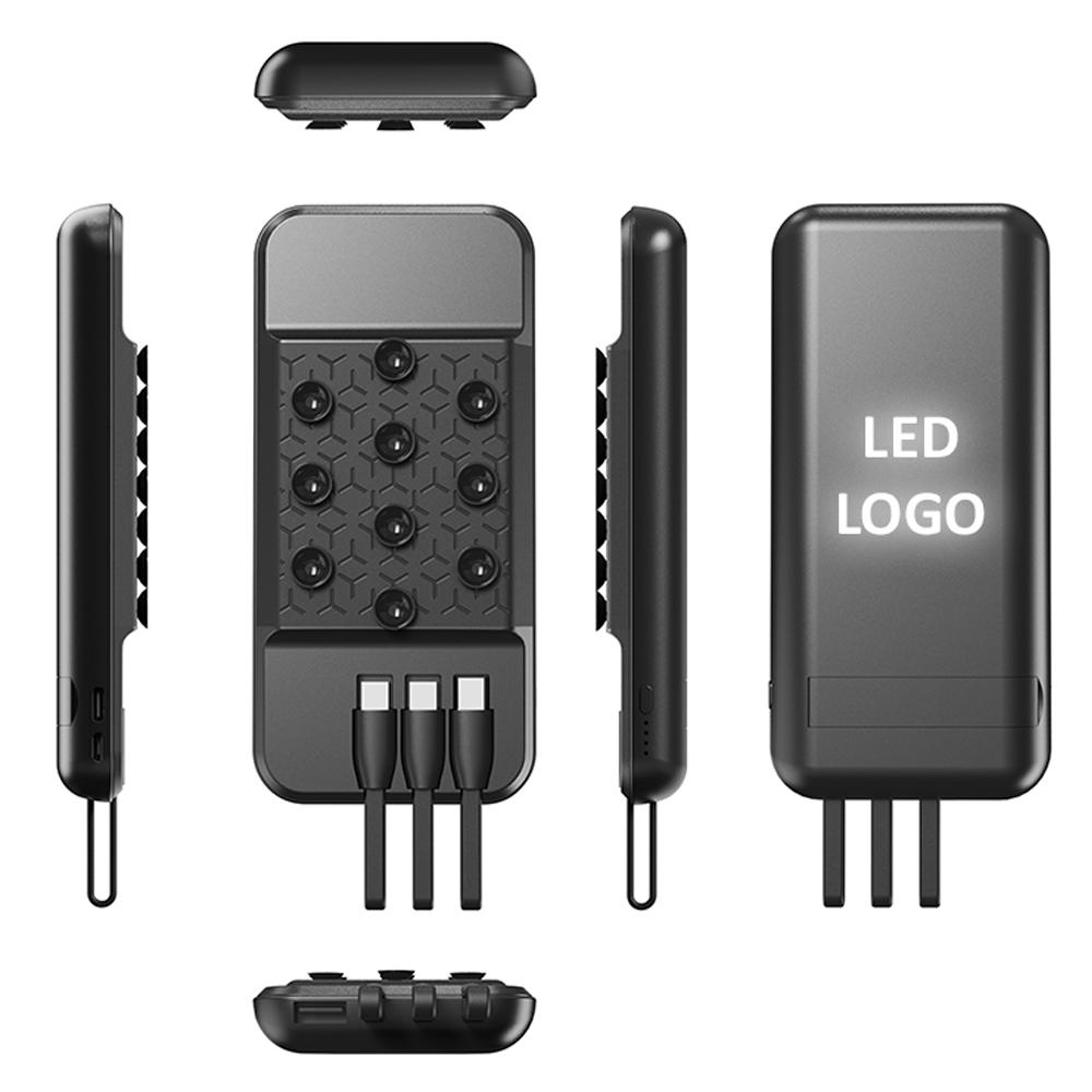 GripCharge 10K Pro – Vantuzlu LED Powerbank