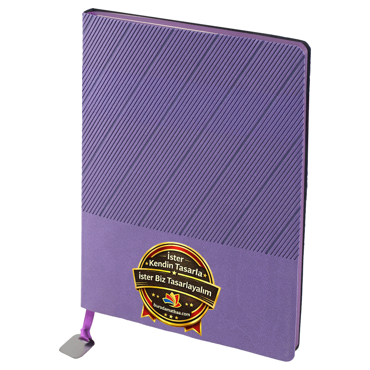 Lüks Çizgili Tarihsiz Ajanda | Kişiye Özel Baskılı