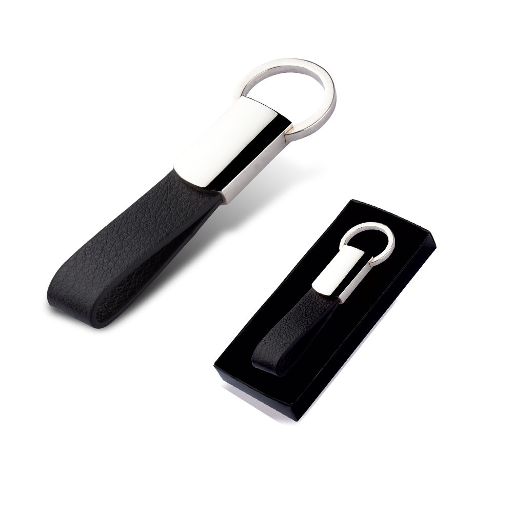 Kutulu Lüks Deri Metal Anahtarlık