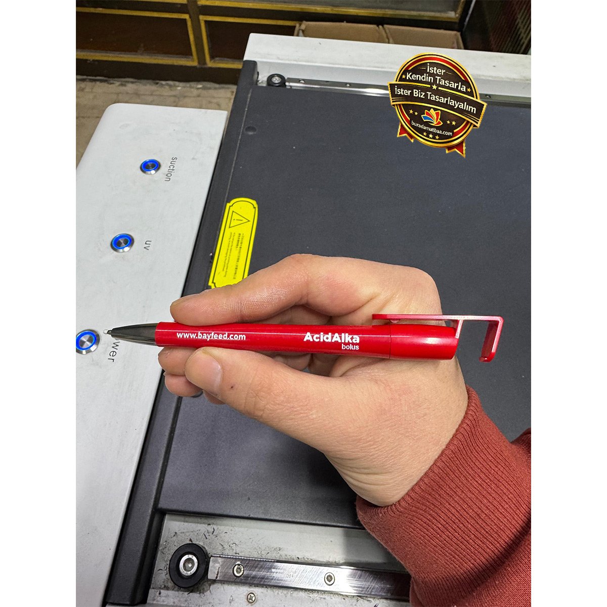 Plastik Kalem Telefon Tutacaklı - Resim 1