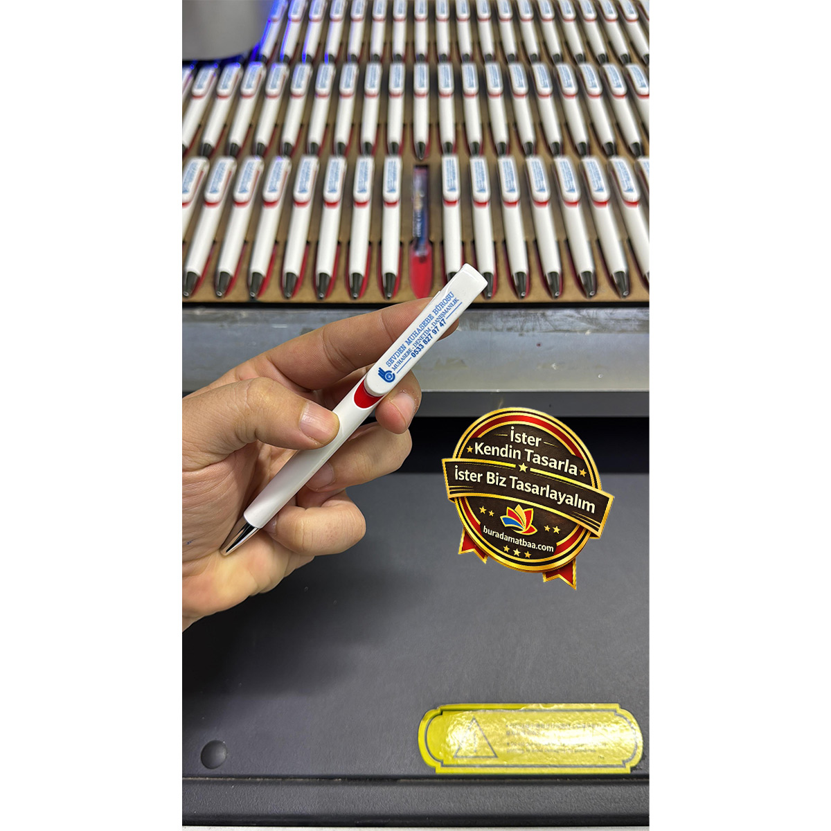 Plastik Kalem Klipsli Premium - Resim 1